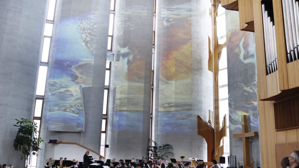 The Guards Band performing at Kaleva Church.