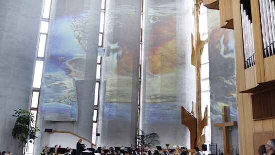The Guards Band performing at Kaleva Church.